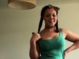 Young busty subslut Kloe White facialized and dommed hard