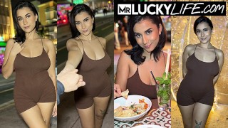 Sinning On South Beach With Gorgeous Brunette Roxie Sinner
