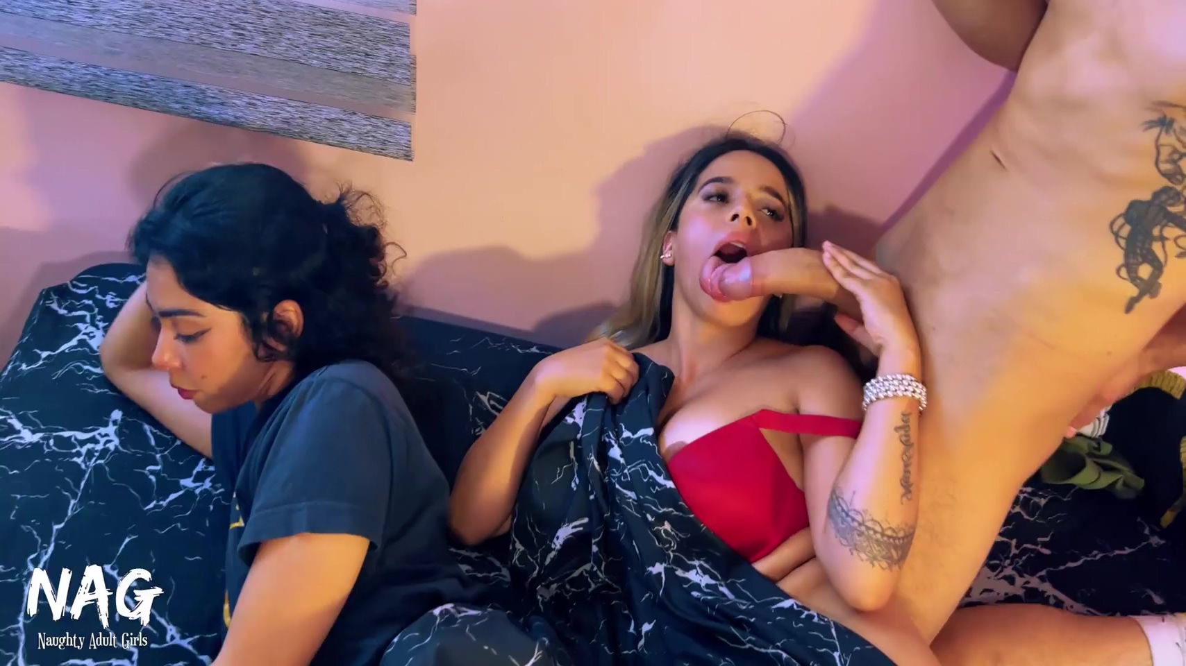 Bring Her Friend To Our Place And I End Up Fucking With Her While She Is By His Side 10 Min – Annie Marin, Leyton Big And Cindy Luna Petite