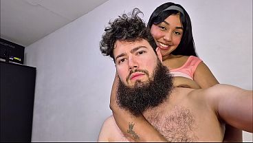 Incredible sex with a young Latina brunette with big tits and beautiful ass