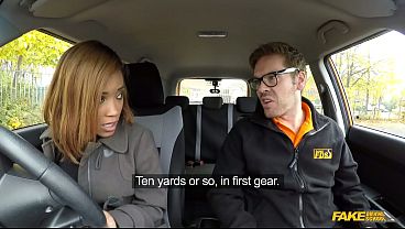 KIKI MINAJ The Brirtish Ebony Pornstar and her 1st Driving Lesson – Fake Driving School