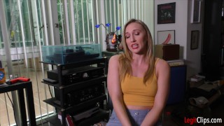 Blonde beauty Riley Reyes has a semen fetish!