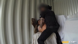 British Brunette with a FABULOUS Ass Is treated to a Big Cock from Policeman – Fake Cop