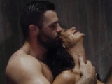 Long haired brunette in a POV blowjob scene