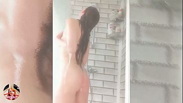Wet and Horny MILF Shaving and Soapy Shower Threesome